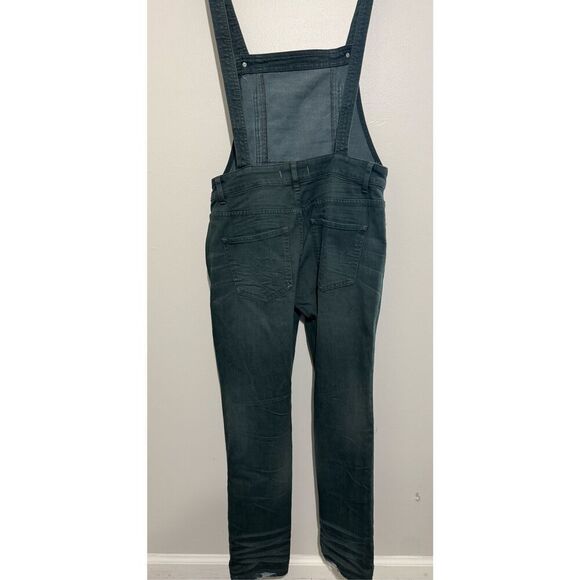 FREE PEOPLE WE THE FREE FP Denim Overalls Dark Wash Size 28 Green/blue - Picture 8 of 10